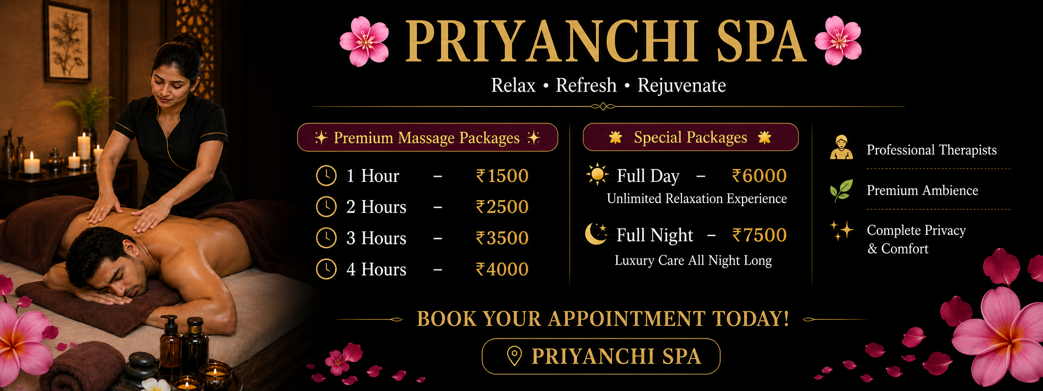 Priyanchi Spa Banner